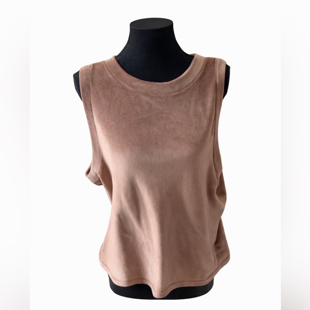 SKIMS Velour Sleeveless Tank Top Brown Crewneck Size 3XL